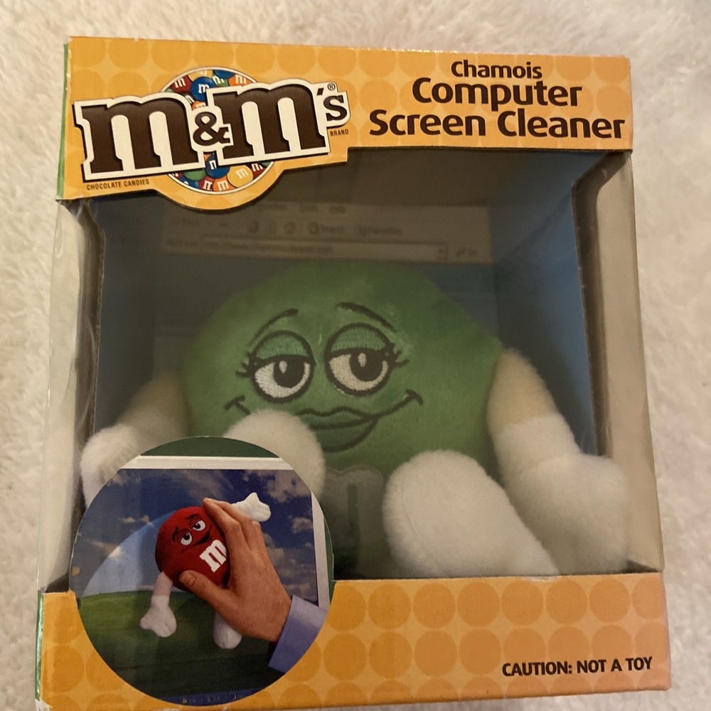 M&M's Chamois Computer Screen Cleaner Green Collectible VTG NIB NOS‎